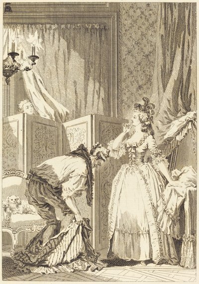 Den slåtte og fornøyde cuckold av Jean Louis Delignon and Antoine Jean Duclos after Jean Honoré Fragonard