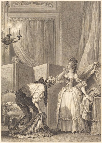 Den slåtte og fornøyde cuckold av Jean Louis Delignon and Antoine Jean Duclos after Jean Honoré Fragonard
