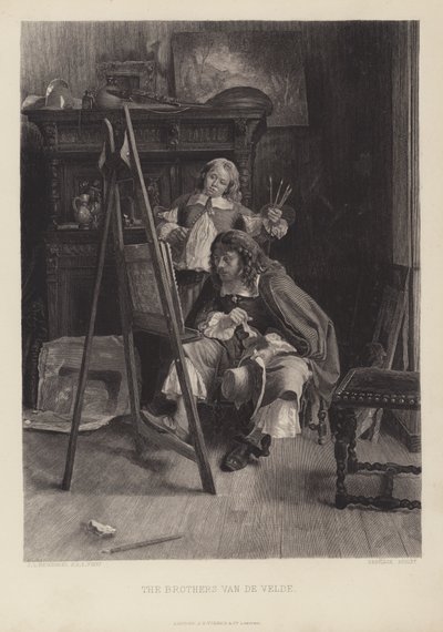 Brødrene Van de Velde (gravering) av Jean Louis Ernest (after) Meissonier