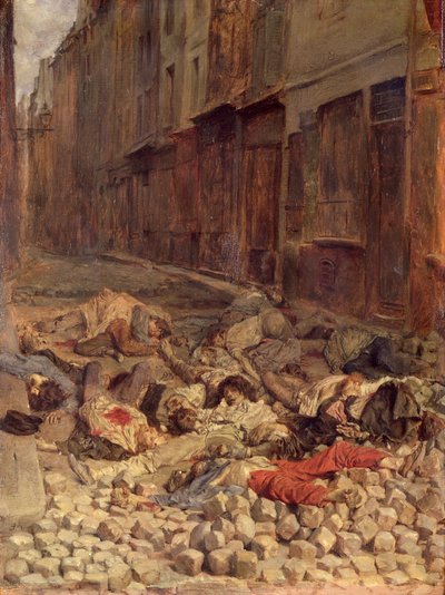 Barrikade i Rue de la Mortellerie, juni 1848 (Minne fra borgerkrig) 1849 (olje på lerret) av Jean Louis Ernest Meissonier