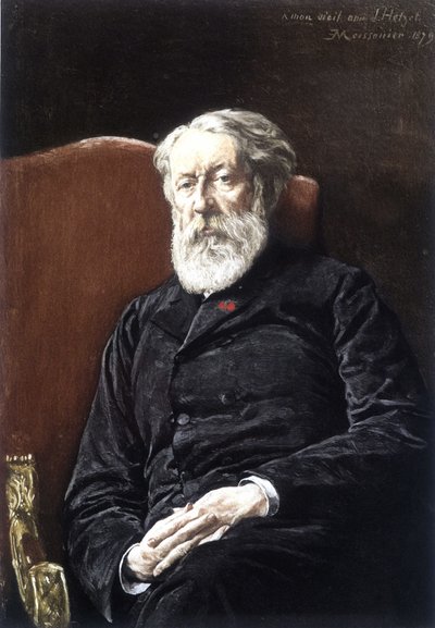 Portrett av Hetzel av Meissonnier i 1879, ""Les Hommes d