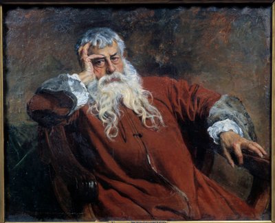 Selvportrettmaleri av Ernest Meissonier (1815-1891) 1890 Søn. 0,52x0,61 m Paris, musee d