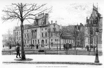 Huset i Paris, fra Boulevard Malesherbes, c1880-1882. av Jean Louis Ernest Meissonier