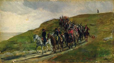 The Advance Guard of an Army (olje på panel) av Jean Louis Ernest Meissonnier