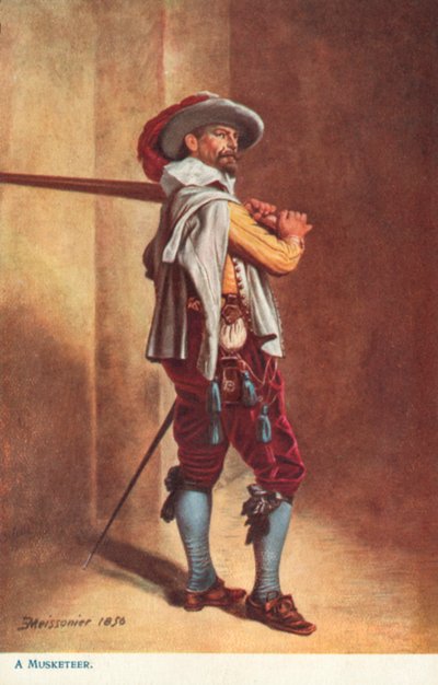 En musketer, Louis XIIIs tid av Jean Louis Ernest after Meissonier