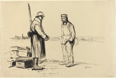 - På Rhinen - Ya., ca. 19141919. av Jean Louis Forain