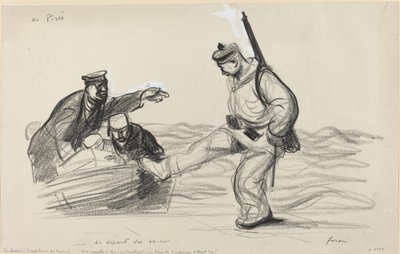 I Pireus. - Avgangen til Boches., ca. 19141919. av Jean Louis Forain