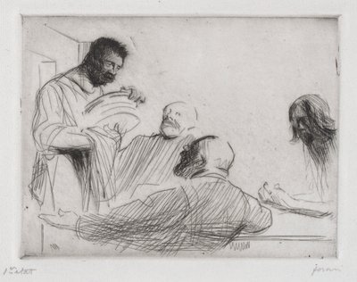 Vor dem Mahl in Emmaus von Jean Louis Forain