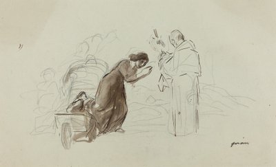 Benediction a Lourdes, ca. 1912. av Jean Louis Forain