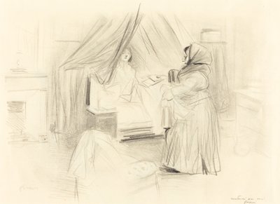 Frokost (horisontal tallerken) av Jean Louis Forain