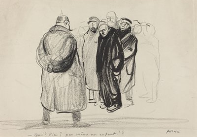 tomhendt. mannskapet på en Zeppelin, sannsynligvis 1915. av Jean Louis Forain