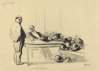 Det er Fred. Kan du ikke se en kepi!, c. 1919. av Jean Louis Forain