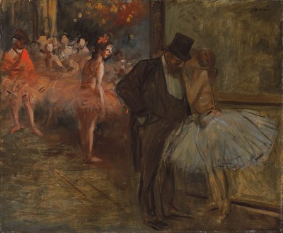 Danser og abonnent, i Operaen; Danser og abonnent, ved Operaen, ca. 1905 av Jean Louis Forain