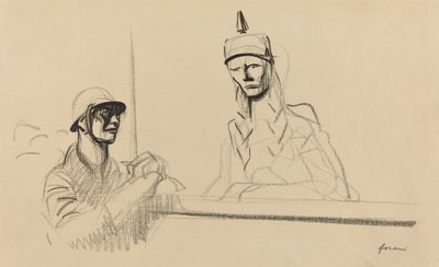 Fransk soldat henvender seg til Germania av Jean Louis Forain