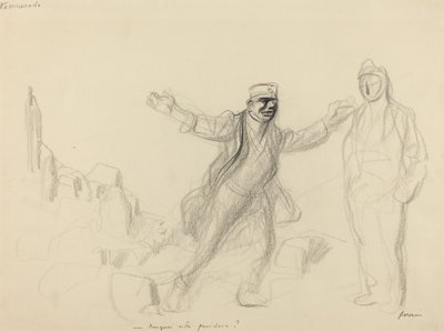 Kammerad. Hvorfor denne kulden, ca. 19141919. av Jean Louis Forain