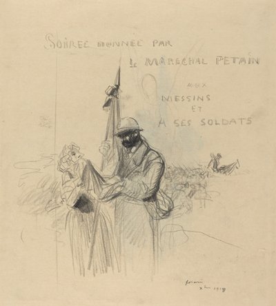 The Kiss of the Flag, 1918. av Jean Louis Forain