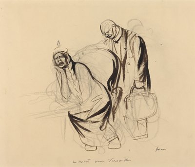 Avgangen til Versailles, ca. 1919. av Jean Louis Forain