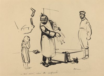 Nach Paris. -moi aussi, chai des enfants, ca. 1914-1919 von Jean Louis Forain