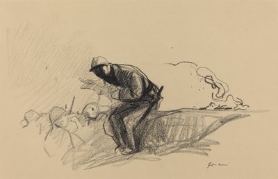 Nyheter i skyttergravene av Jean Louis Forain