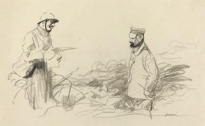 Poilu anerkjennende tysk soldat, sannsynligvis 1918. av Jean Louis Forain