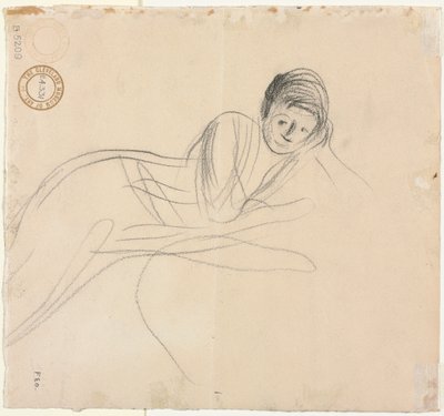 Tilbakelent kvinne (verso) av Jean-Louis Forain