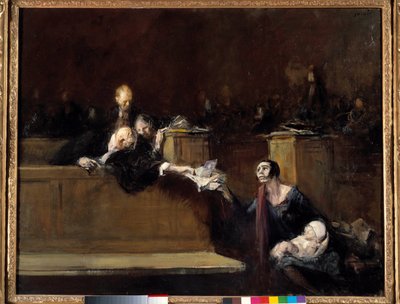 Scene de tribunal Maleri av Jean Louis Forain (1852-1931) 20. århundre Søn. 0,73x0,92 m Paris, Musée du Louvre av Jean Louis Forain