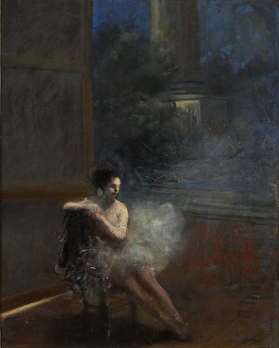 Sittende danser, 1800-1900-tallet av Jean Louis Forain