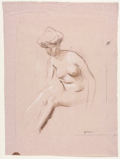 Sittende naken av Jean Louis Forain