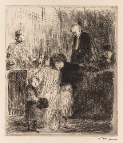 Forlater høringen. av Jean Louis Forain