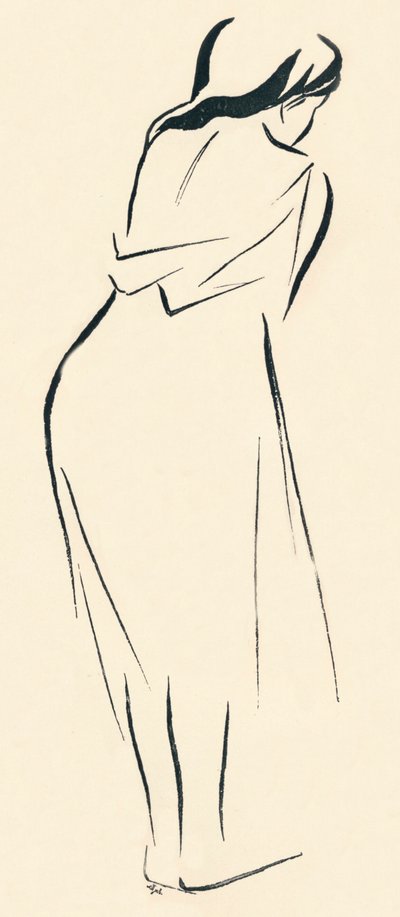 Studie i Line, c1898 av Jean Louis Forain
