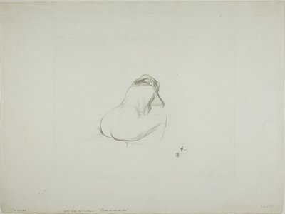 Studie av en naken kvinne, bakfra av Jean Louis Forain