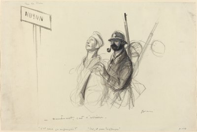 På Rhinen. – Nå er det baksiden. av Jean Louis Forain