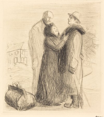 The Departure of the Prodigal Son (første tallerken, vertikal) av Jean Louis Forain
