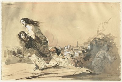 De tyske troppene fikk den formelle ordren om å skåne privat eiendom. av Jean Louis Forain