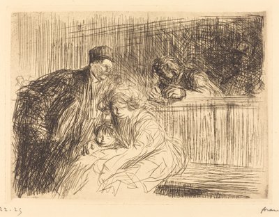 Advokaten snakker med fangen (andre plate) av Jean Louis Forain
