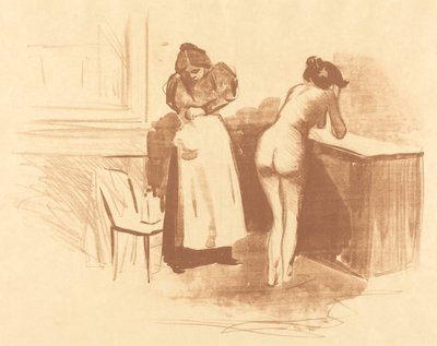 Massasjen med grovhårhanske av Jean Louis Forain