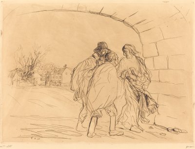 Møtet under buen (første tallerken) av Jean Louis Forain