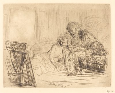 Modellens hvile (første tallerken) av Jean Louis Forain