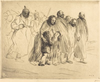 The Notables (liten tallerken) av Jean Louis Forain