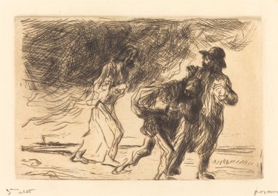 Veien til Emmaus (første tallerken) av Jean Louis Forain