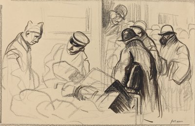 Toget til Bern, ca. 19141919. av Jean Louis Forain