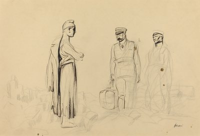 Mot fred, ca. 19141919. av Jean Louis Forain