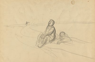 To figurer på en vei (verso) av Jean Louis Forain