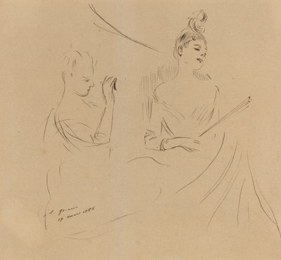 To damer i en Loge av Jean Louis Forain