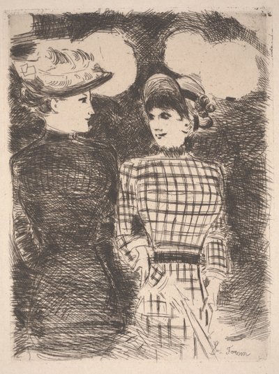 To kvinner (etsing) av Jean Louis Forain