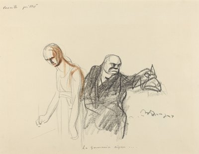 Versailles juli. Germania-skilt..., sannsynligvis 1919. av Jean Louis Forain