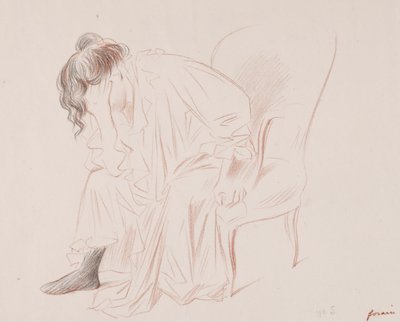 Kvinne sitter av Jean Louis Forain