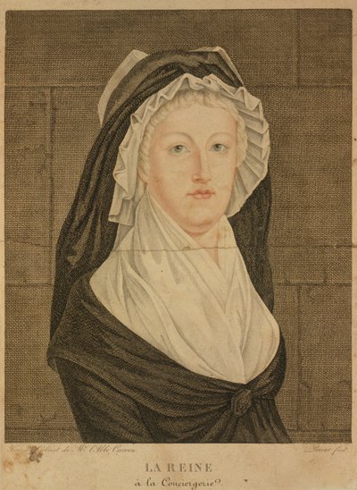 Marie Antoinette ved Conciergerie som fange, 1793 av Jean Louis Prieur
