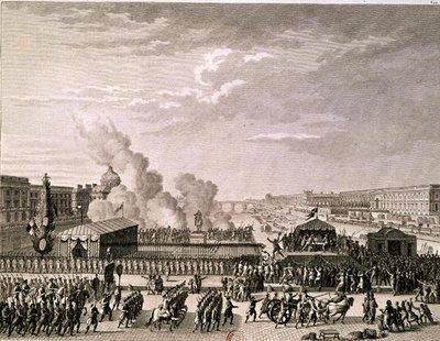 Proklamasjon av faren for hjemlandet, 22. juli 1792, gravert av Pierre Gabriel Berthault (1737-1831) av Jean Louis Prieur