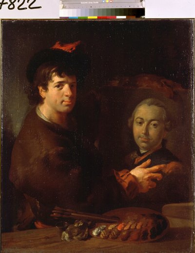 Selvportrett. Maleri av Jean Louis de Velly (1730-1809). Olje på lerret, 96 x 80 cm. Fransk kunst fra 1700-tallet. Eremitasjemuseet, St. Petersburg. av Jean Louis de Velly